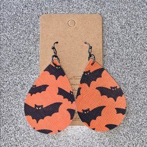 Chiroptera: Halloween faux leather earrings
